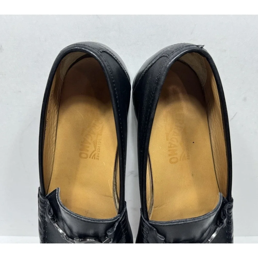 Salvatore Ferragamo Gancini Logo Bit Driving Driver‎ Loafer Men's Size 10.5 D